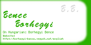 bence borhegyi business card